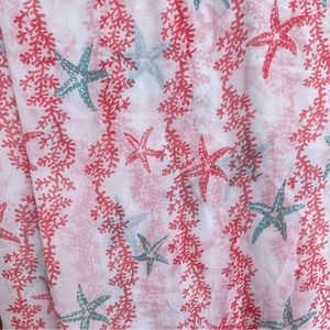 Letarte Swimwear Iconic Red Coral and Starfish Print Flowy Sarong or Par…